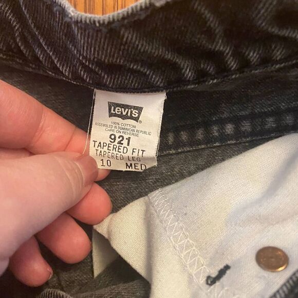 Levi’s 921 Vintage Orange Tag Tapered Fit Tapered Leg Black Jeans Size 10 - Picture 3 of 4